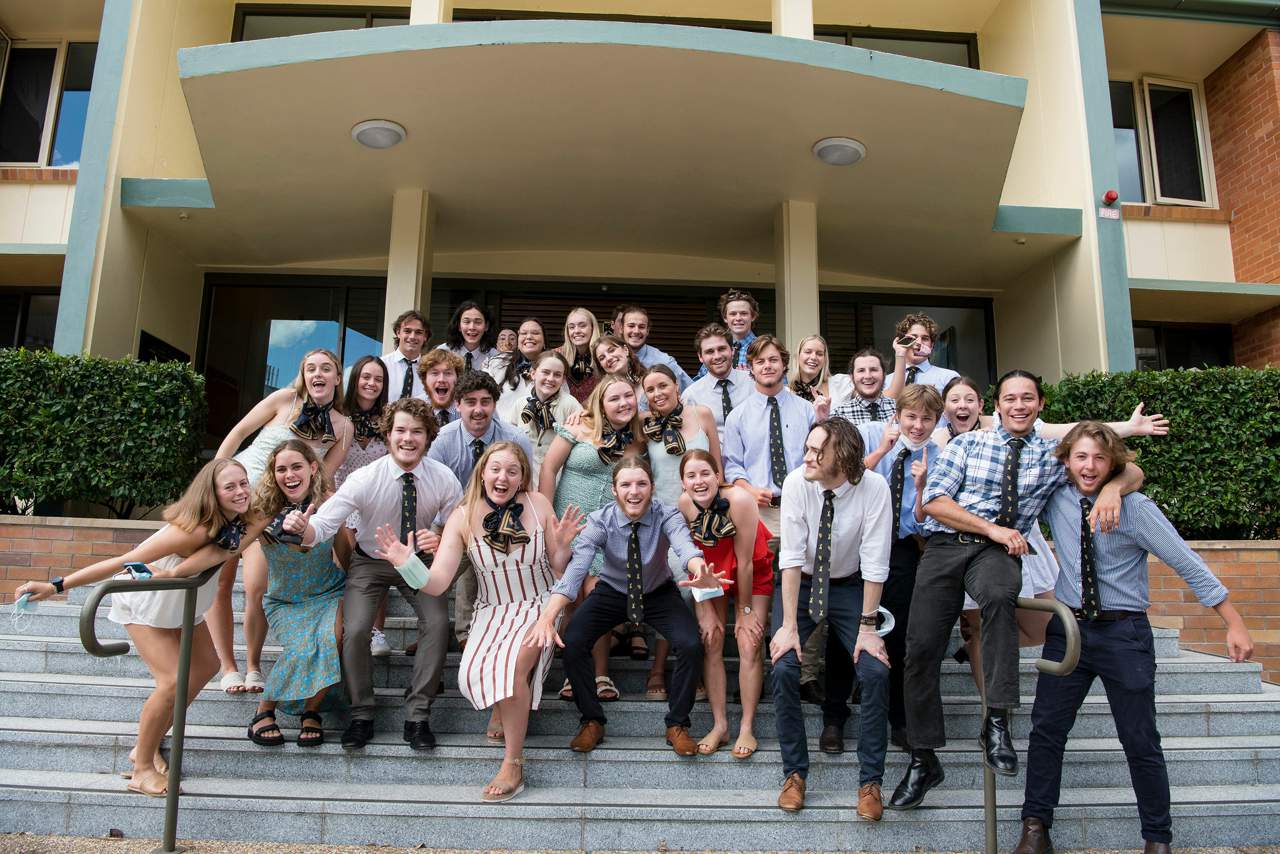 Dressed up students at an Open House day