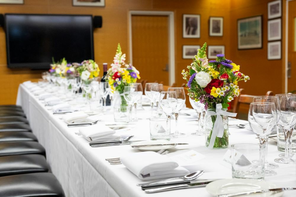 Beautiful table set in the Founder's Room